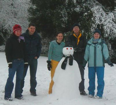 Snowman and friends